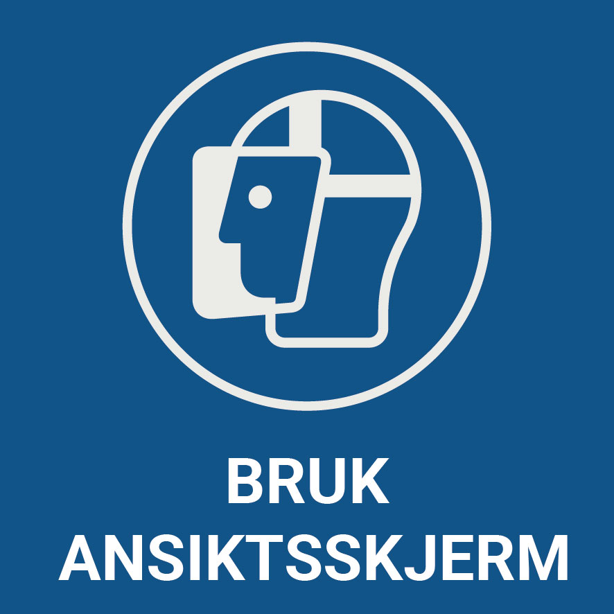 ISO7010 Bruk ansiktsskjerm pabudsskilt
